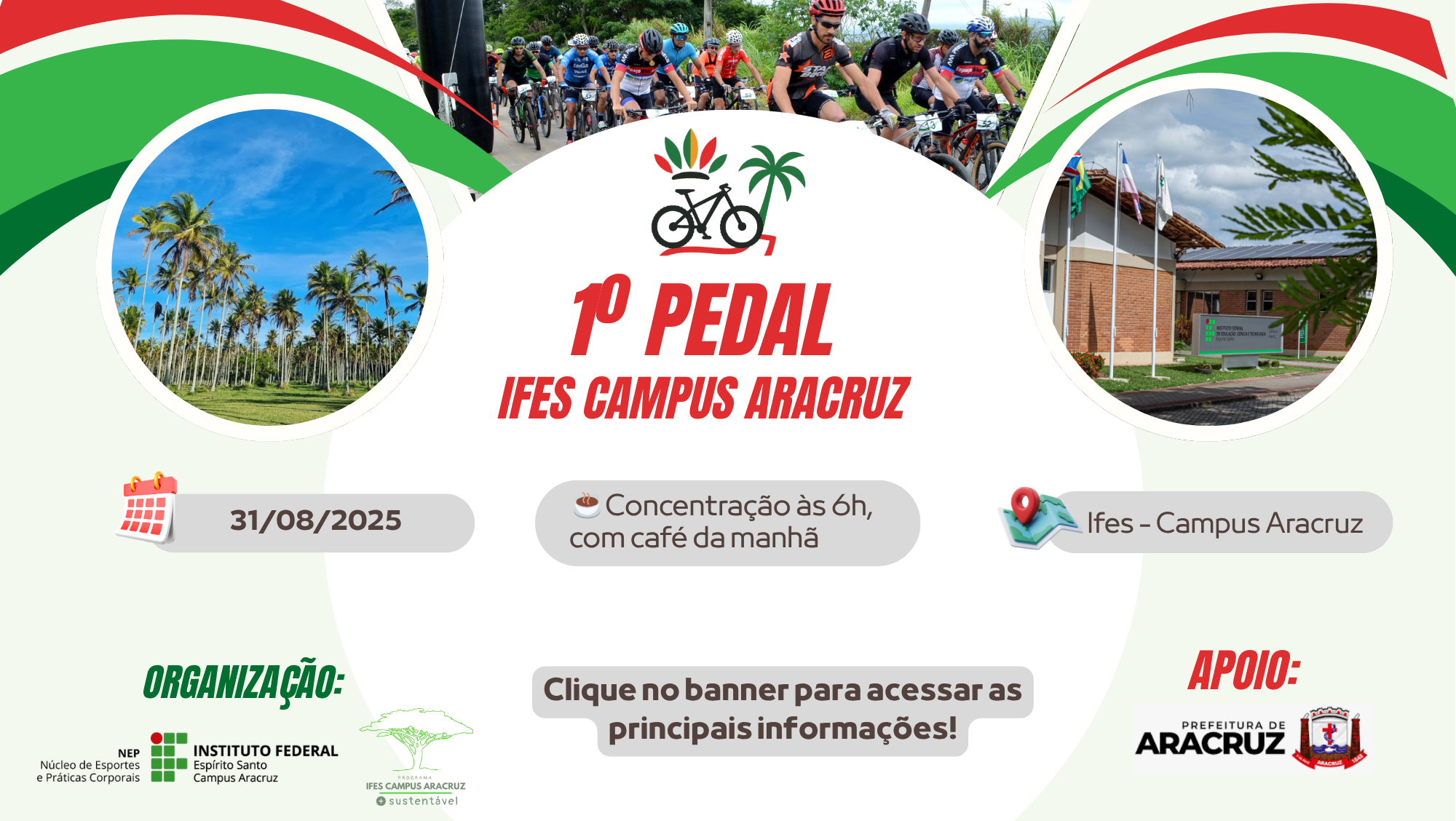 Pedal Solidário 2025 promove saúde, integração e solidariedade no Ifes Campus Aracruz